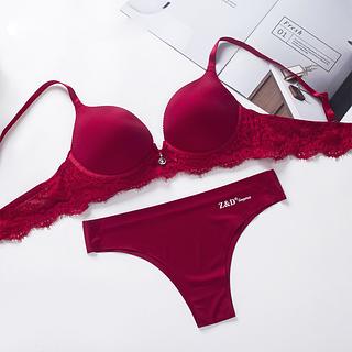 Conjunto lingerie com cor metalizada 6859
